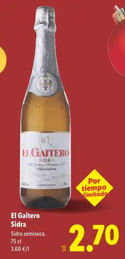 Lidl EL GAITERO Sidra oferta