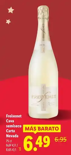 Lidl FREIXENET Cava semiseco Carta Nevada oferta