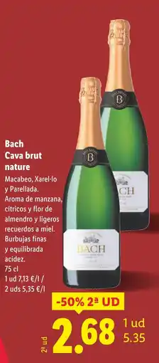 Lidl BACH Cava brut nature oferta
