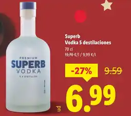 Lidl Superb Vodka 5 destilaciones oferta