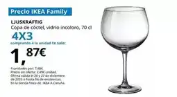 IKEA Ljuskraftig - copa de coctel, vidrio incoloro oferta