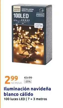 Action White - iluminación navidena blanco calido oferta