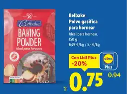 Lidl BELBAKE Polvo gasifica para hornear oferta