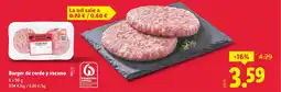 Lidl Burger de cerdo y vacuno oferta