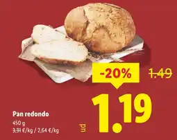 Lidl Pan redondo oferta