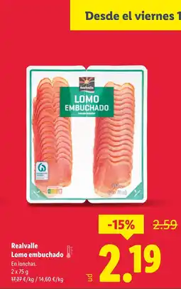 Lidl REALVALLE Lomo embuchado oferta