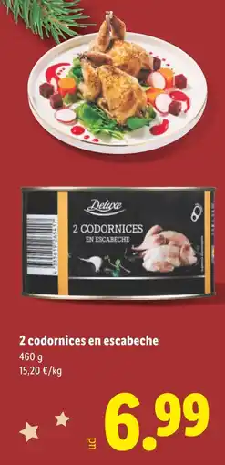 Lidl DELUXE 2 codornices en escabeche oferta