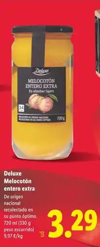 Lidl DELUXE Melocotón entero extra oferta