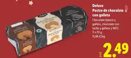 Lidl DELUXE Postre de chocolate con galleta oferta