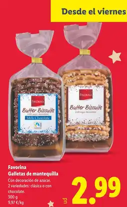 Lidl FAVORINA Galletas de mantequilla oferta