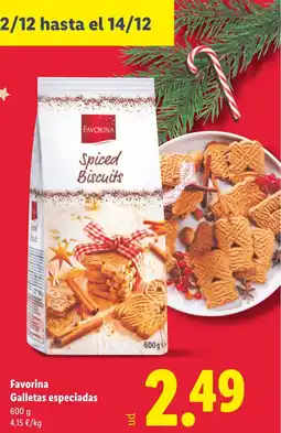 Lidl FAVORINA Galletas especiadas oferta