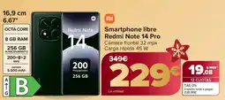 Carrefour XIAOMI Smartphone libre Redmi Note 14 Pro oferta