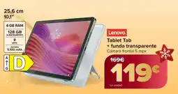Carrefour LENOVO Tablet Tab + funda transparente oferta