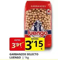 Supermercados MAS Luengo - garbanzos selecto oferta