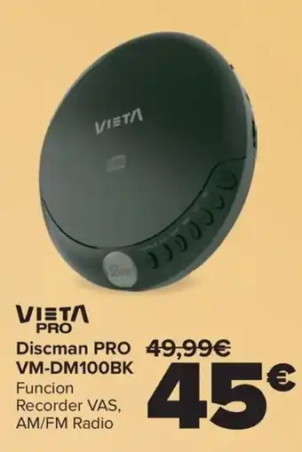 VIETɅ PRO Discman PRO VM-DM100BK