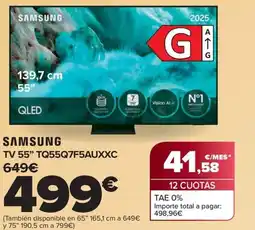 Carrefour SAMSUNG TV 55" TQ55Q7F5AUXXC oferta
