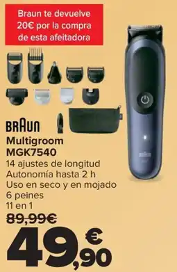 Carrefour BRAUN Multigroom MGK7540 oferta
