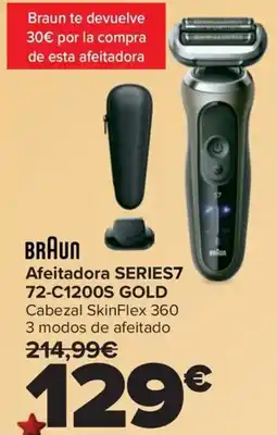 Carrefour BRAUN Afeitadora SERIES7 72-C1200S GOLD oferta