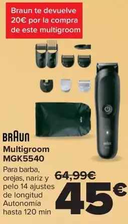Carrefour BRAUN Multigroom MGK5540 oferta