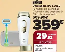 Carrefour BRAUN Depiladora IPL L5052 oferta
