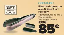 Carrefour CECOTEC Plancha de pelo con aire Airlisse 2 in 1 Forcedry oferta