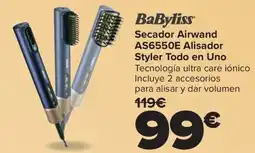 Carrefour BABYBLISS Secador Airwand AS6550E Alisador Styler Todo en Uno oferta