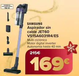Carrefour SAMSUNG Aspirador sin cable JET60 VS15A6031R4/ES oferta