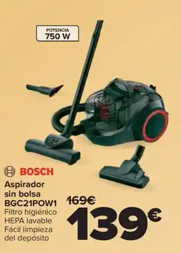 Carrefour BOSCH Aspirador sin bolsa BGC21POW1 oferta