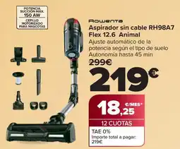 Carrefour ROWENTA Aspirador sin cable RH98A7 Flex 12.6 Animal oferta