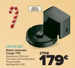 Carrefour CECOTEC Robot aspirador Conga Y70 oferta