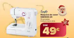 Carrefour SIMPLY Máquina de coser SSEW20-24 oferta