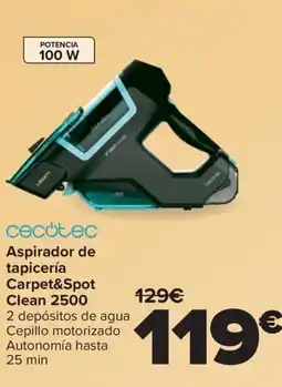 Carrefour CECOTEC Aspirador de tapicería Carpet&Spot Clean 2500 oferta