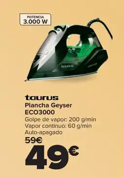 Carrefour TAURUS Plancha Geyser ECO3000 oferta