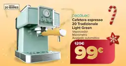 Carrefour CECOTEC Cafetera espresso 20 Tradizionale Light Green oferta