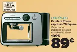 Carrefour CECOTEC Cafetera Power espresso 20 Square oferta
