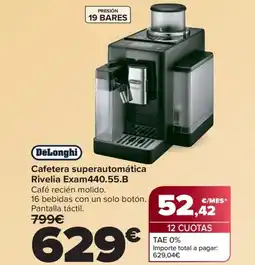 Carrefour DELONGHI Cafetera superautomática Rivelia Exam440.55.B oferta