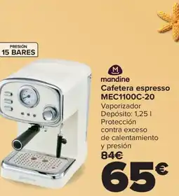 Carrefour MANDINE Cafetera espresso MEC1100C-20 oferta