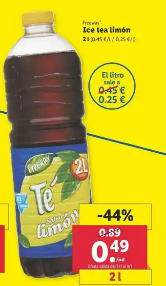 Lidl Té helado freeway oferta