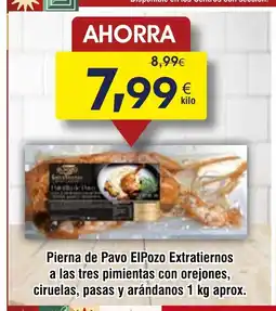 FROIZ Pierna de Pavo ElPozo Extratiernos a las tres pimientas con orejones, ciruelas, pasas y arándanos oferta