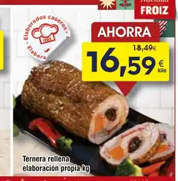 FROIZ Ternera rellena elaboración propia oferta