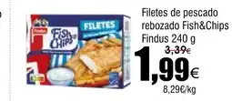 FROIZ FINDUS Filetes de pescado rebozado Fish&Chips oferta