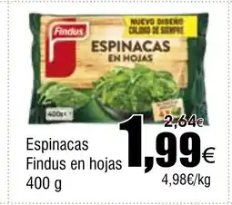 FROIZ FINDUS Espinacas en hojas oferta