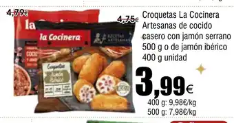 Croquetas La Cocinera Artesanas de cocido casero con jamón serrano