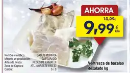 FROIZ Ventresca de bacalao desalado oferta