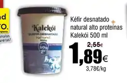 FROIZ Kéfir desnatado natural alto proteínas Kalekói oferta