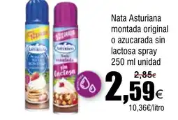 FROIZ Nata Asturiana montada original o azucarada sin lactosa spray oferta