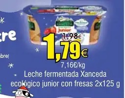 FROIZ Leche fermentada Xanceda ecológico junior con fresas oferta