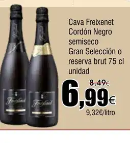 FROIZ Cava Freixenet Cordón Negro semiseco Gran Selección o reserva brut oferta