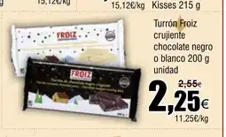 FROIZ Turrón Froiz crujiente chocolate negro o blanco oferta