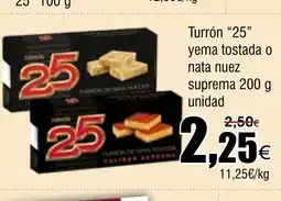 FROIZ 25 Turrón yema tostada o nata nuez suprema oferta